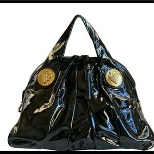 Gucci Black Patent Leather Hysteria Top Handle